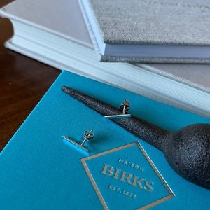 Birks Sterling Silver bar earrings